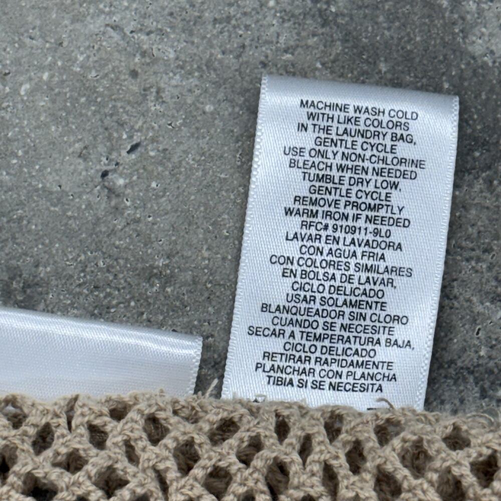 No Boundaries Juniors M 7/9 Lace Crochet Tie Front Crop Long Sleeve Cardigan - Picture 6 of 6